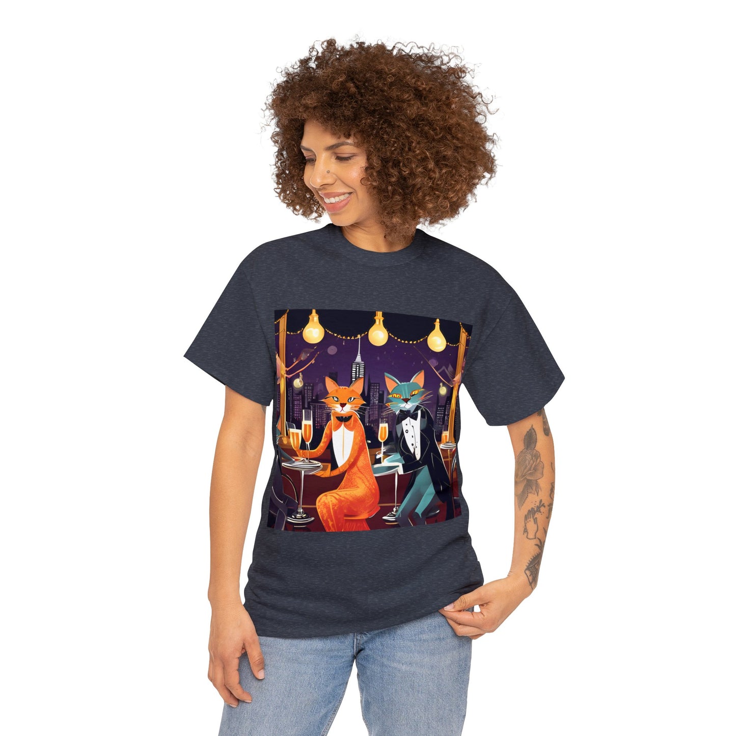 Roaring 20s Jazz Cat Party😺 T-Shirt