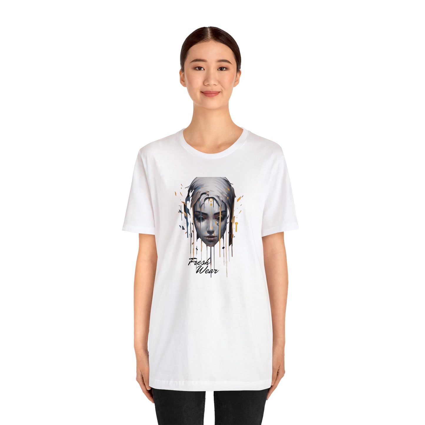 Painted Woman Portrait Short Sleeve Tee