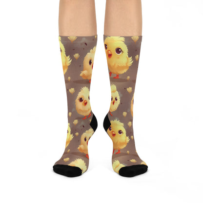 Cute Chickens Cushioned Crew Socks