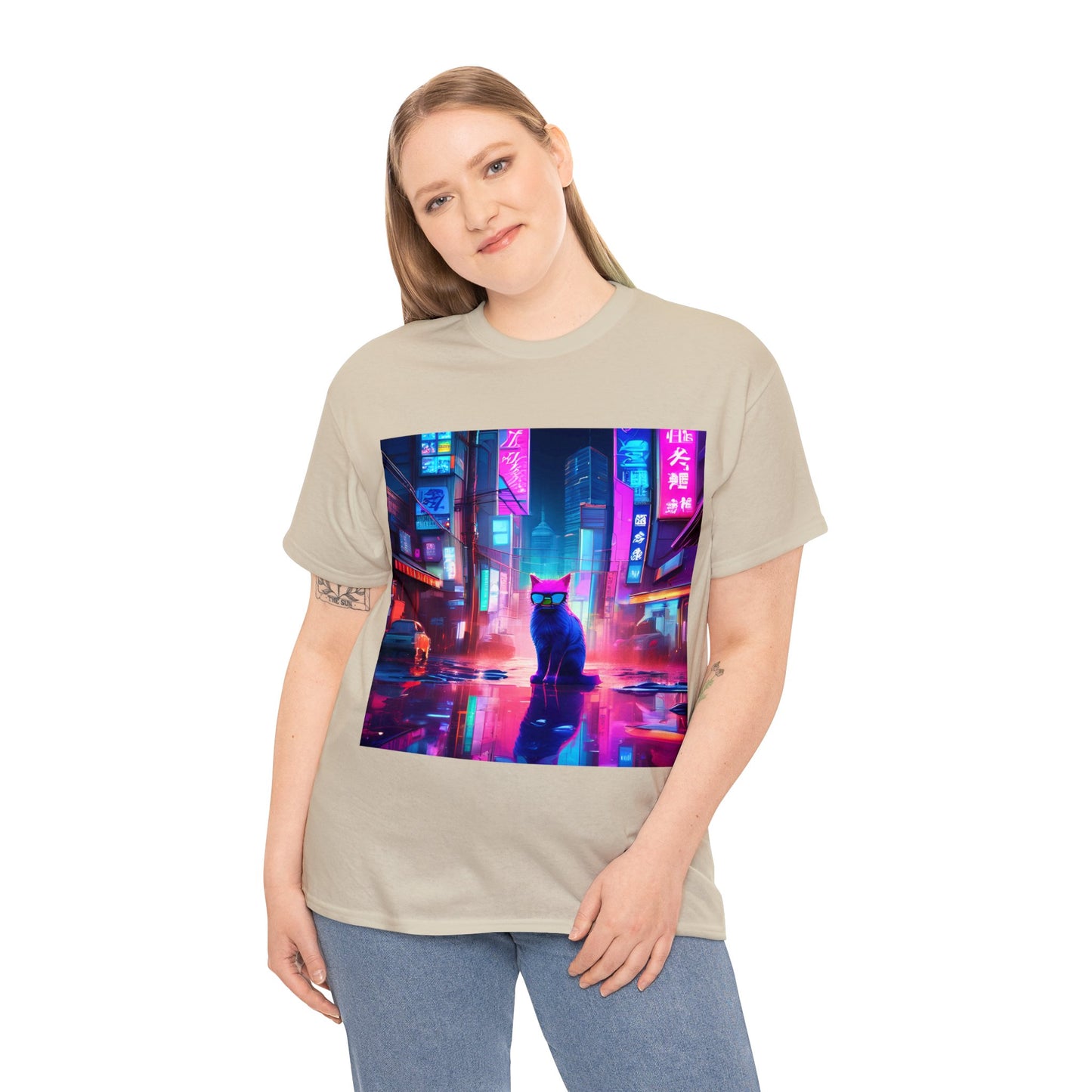 Neon Cats 80s Tokyo Redux😺 T-Shirt