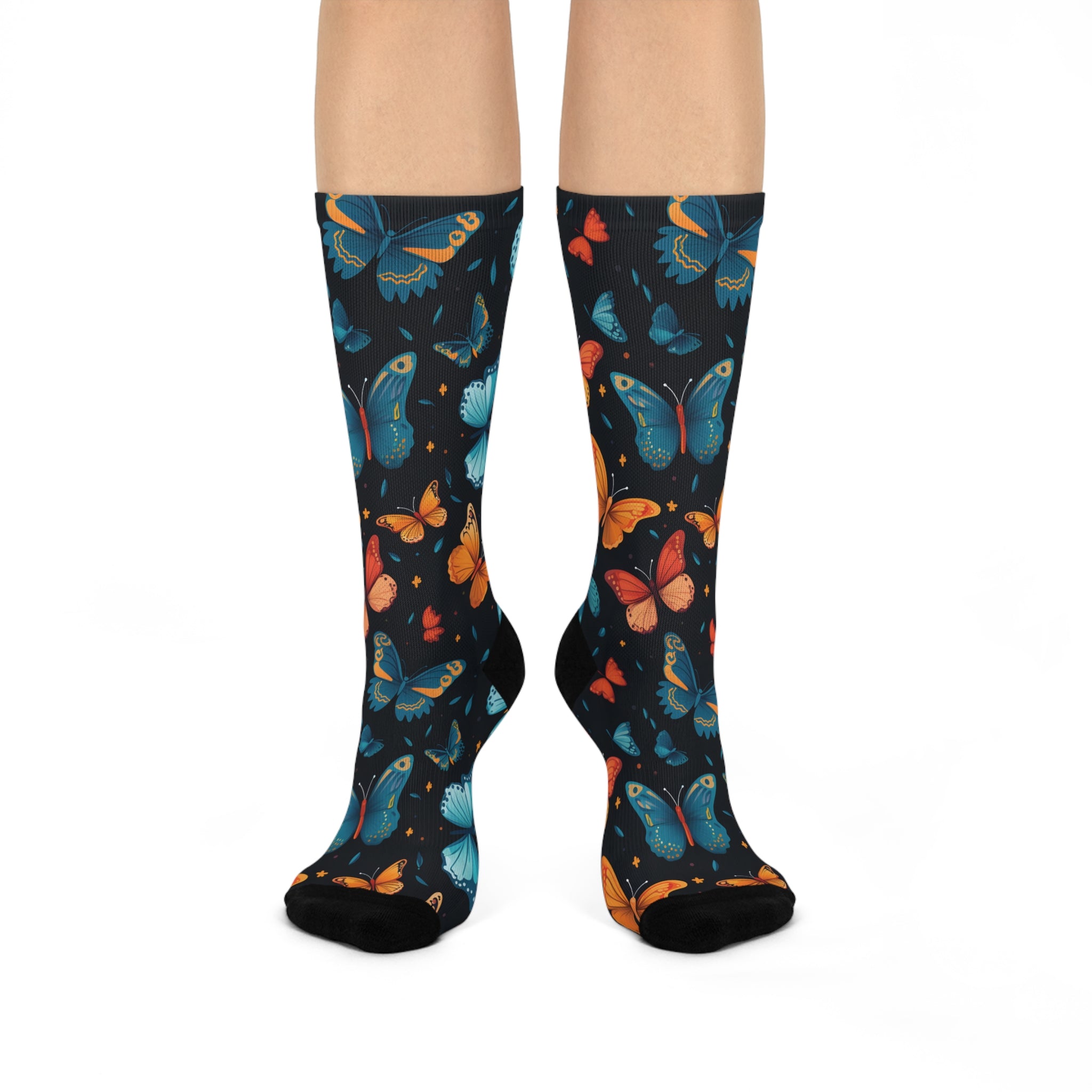 Special Butterflies Cushioned Crew Socks