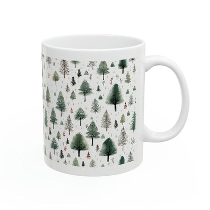 Cute Christmas Trees Ceramic Mug