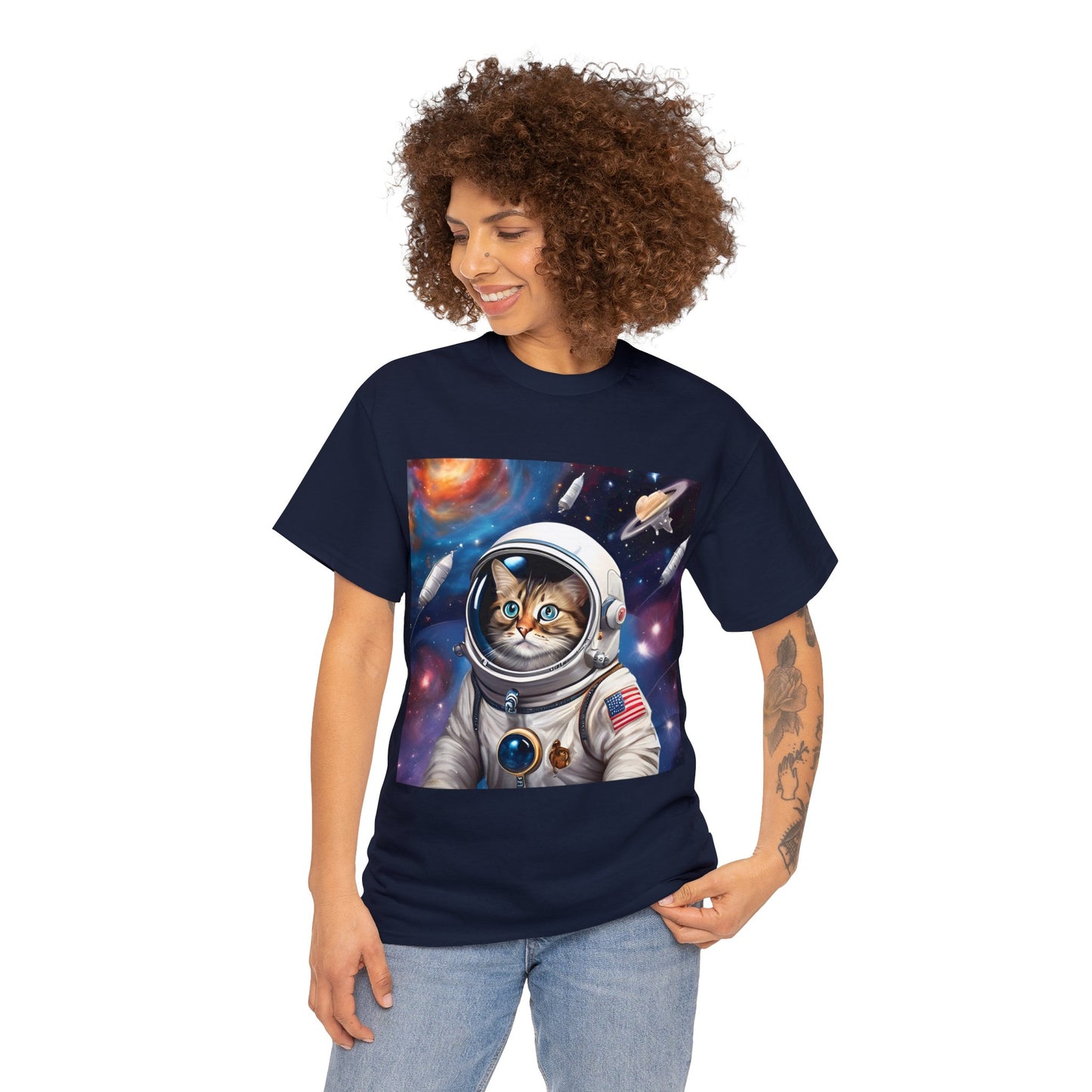 🚀 Cartoon Cats in Space 🌌 T-Shirt