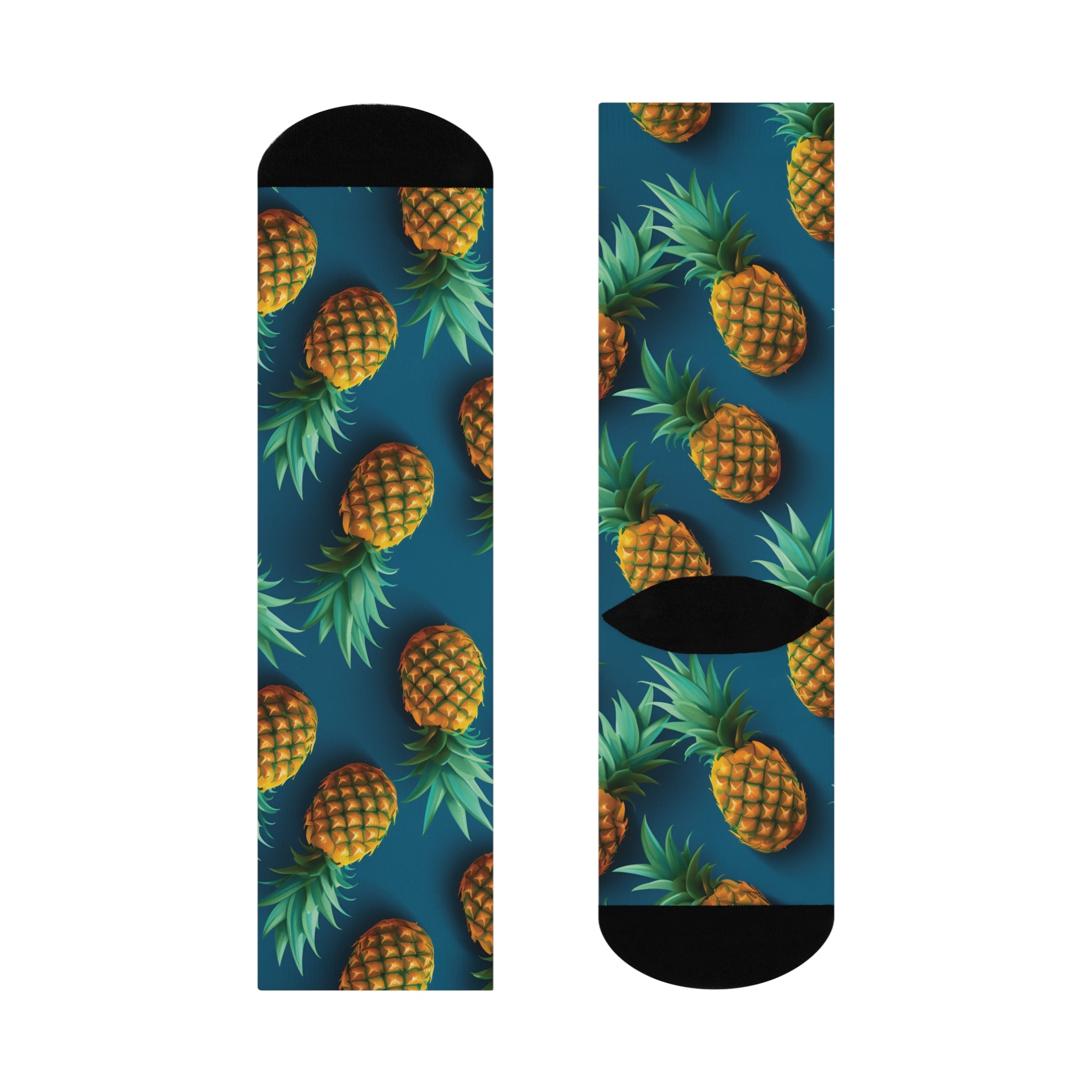 Pineapple Cushioned Crew Socks