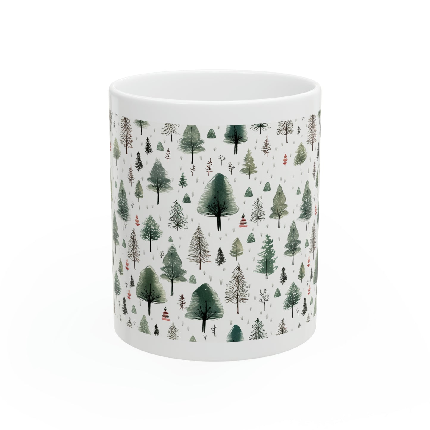 Cute Christmas Trees Ceramic Mug