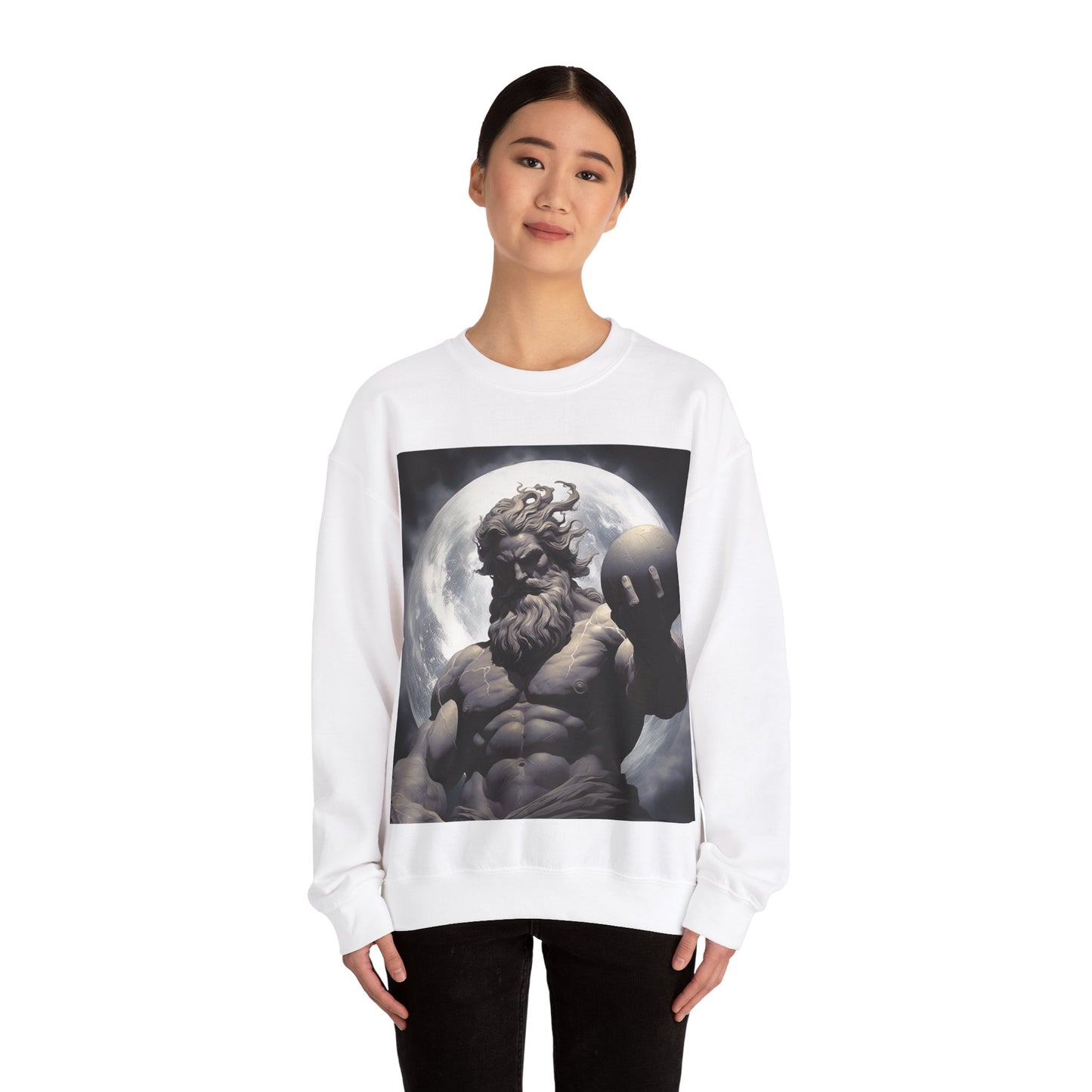 Unisex Heavy Blend Atlas The Greek God Crewneck Sweatshirt