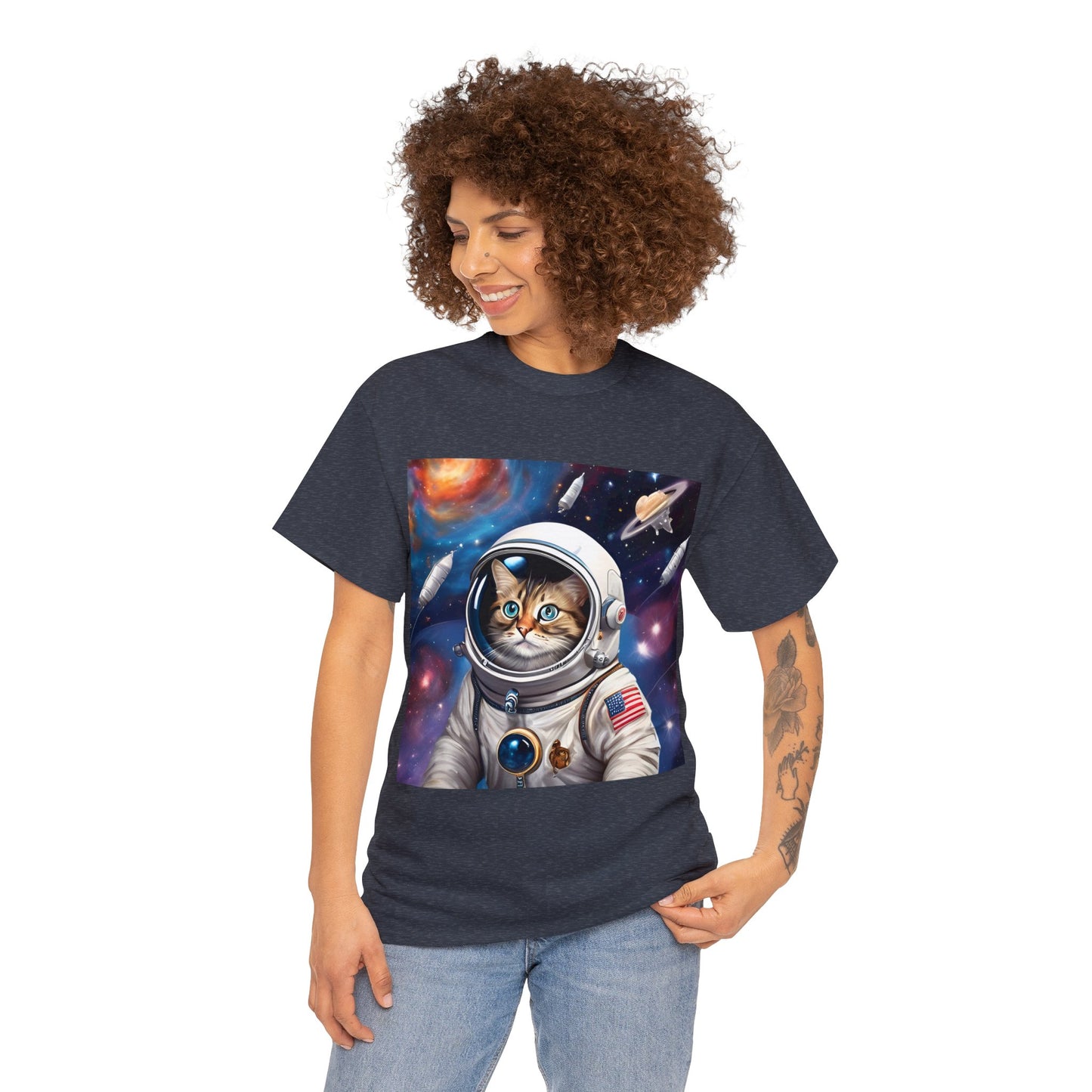 🚀 Cartoon Cats in Space 🌌 T-Shirt