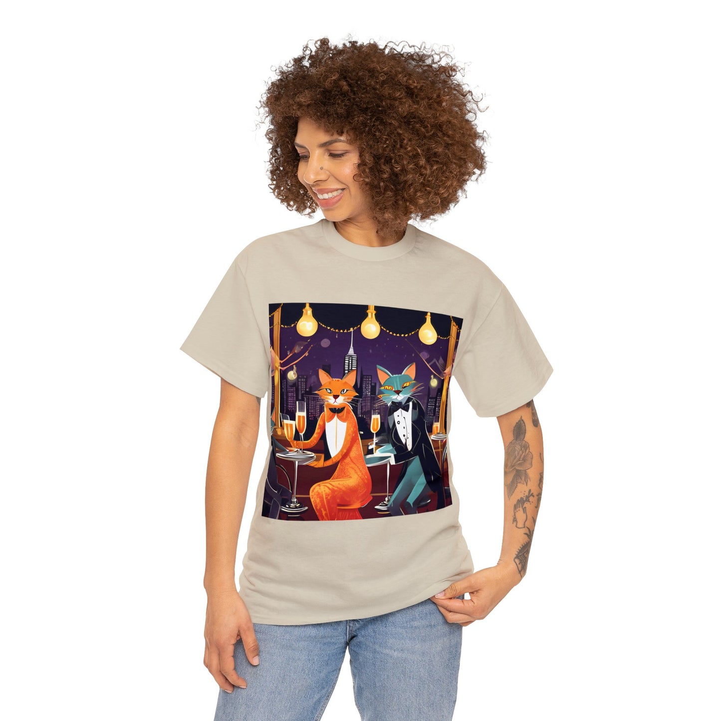 Roaring 20s Jazz Cat Party😺 T-Shirt