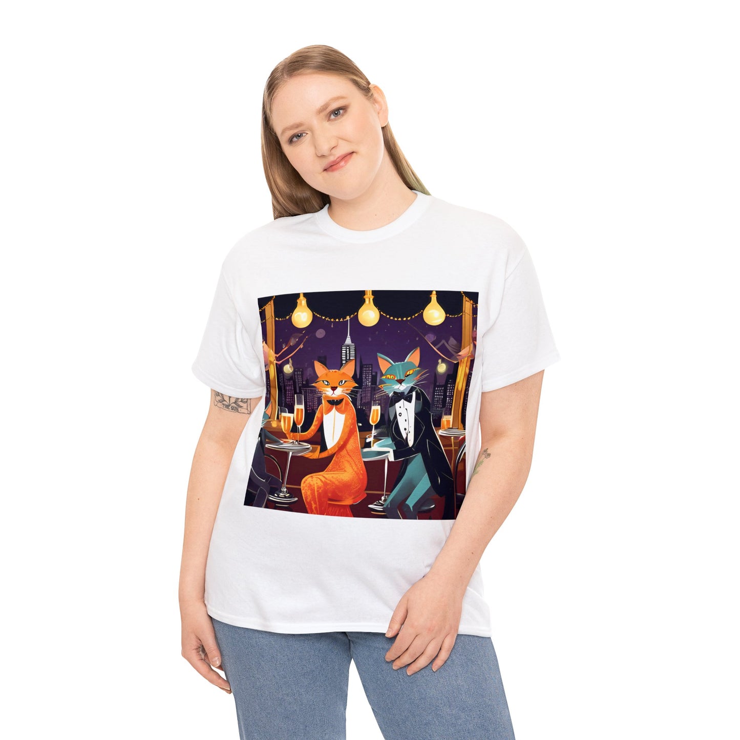 Roaring 20s Jazz Cat Party😺 T-Shirt