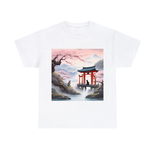 Find Peace: Zen Cat Monastery T-Shirt 😺