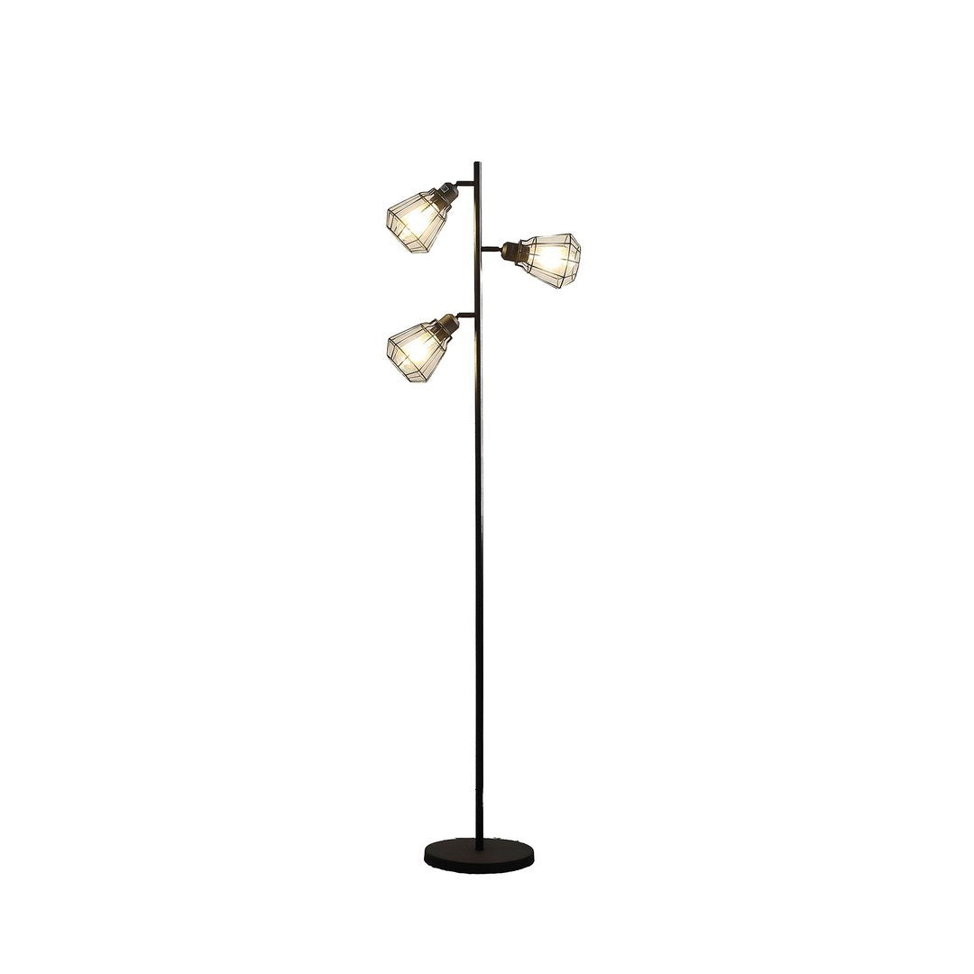 Adjustable Cage Shade Floor Lamp