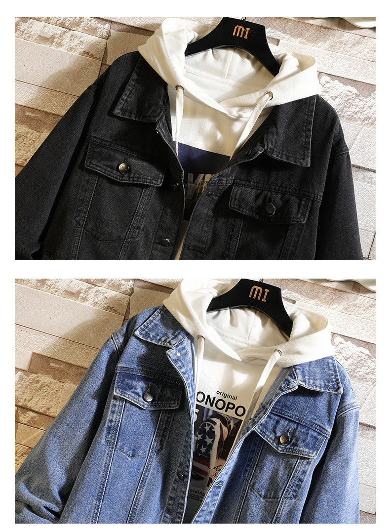 Embroidered Denim Jacket for Men