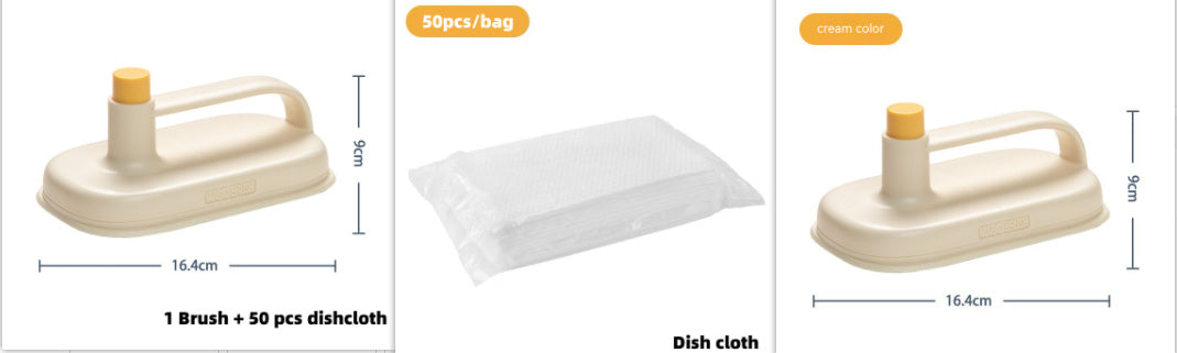 Magic Cleaning Brush with Disposable Rags