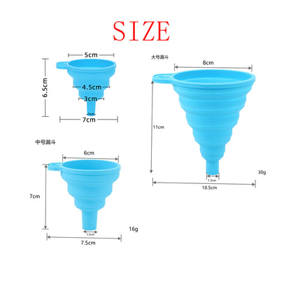 Silicone Collapsible Funnel 3 Pc