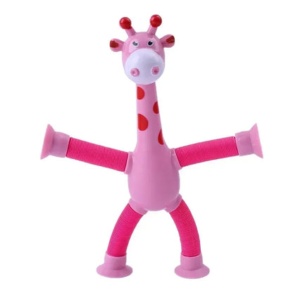 Suction Cup Giraffe Pop Tube Toys, 1/4Pcs 