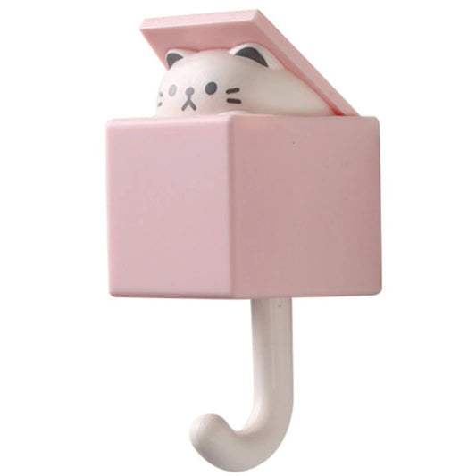 Cartoon Cat Self Adhesive Door Hanger Hooks 