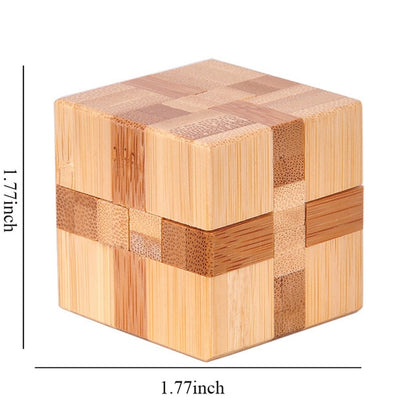 Wooden Kong Ming Lock IQ Brain Teaser Puzzle 