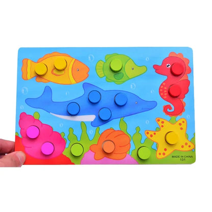 3D Wooden Puzzle Jigsaw Montessori Baby Toy