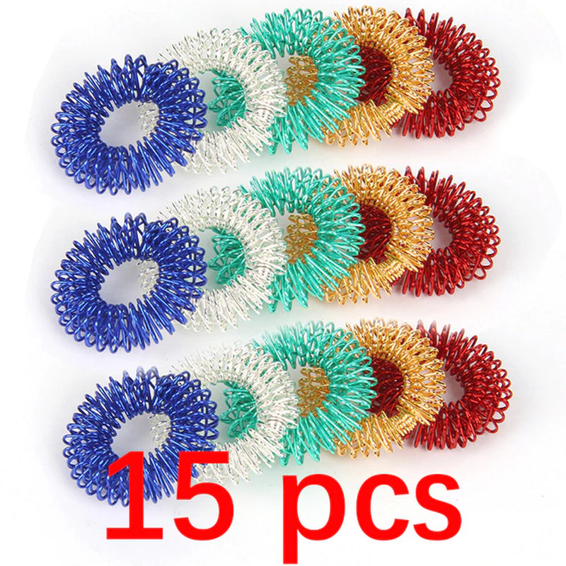 Acupressure Rings Stress Relief Set, 5-15Pcs 