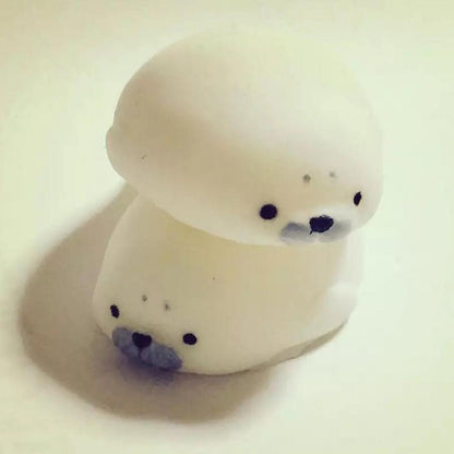 White Seal Squeeze Healing Toy for Stress Relief