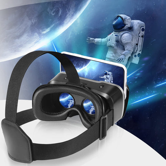 VR Headset for Phone with Controller - Eyes Protected Anti-Blue HD Lenses Virtual Reality Headsets, 110° FOV 3D Goggles Glasses for Iphone 15/14/13/12/11, Samsung, Android 