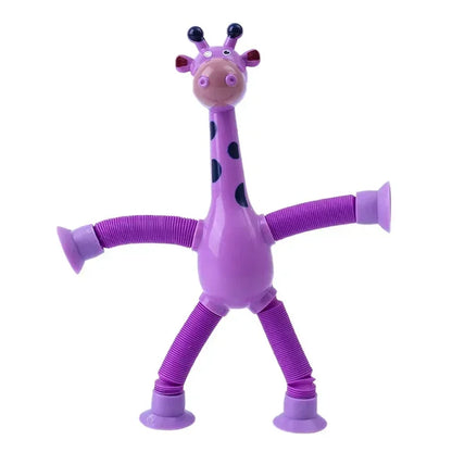 Suction Cup Giraffe Pop Tube Toys, 1/4Pcs 