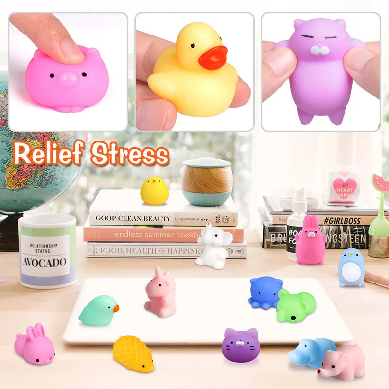 Kawaii Squishies Mochi Animal Toys, 50-5PCS