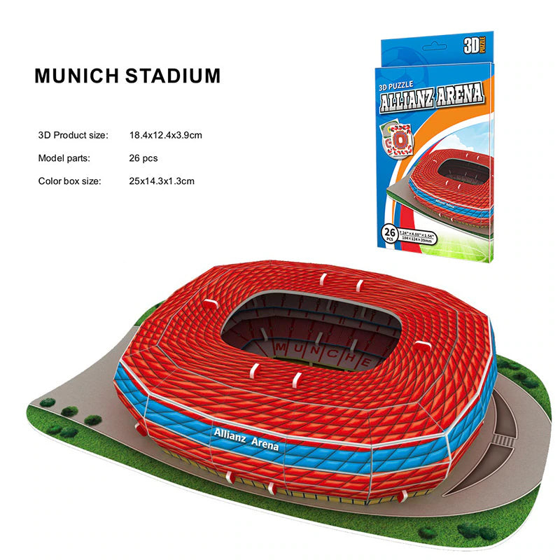 Palm Size DIY 3D Football Field Mini Puzzle