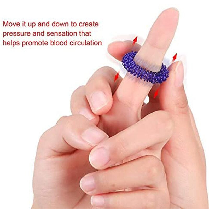 Acupressure Rings Stress Relief Set, 5-15Pcs