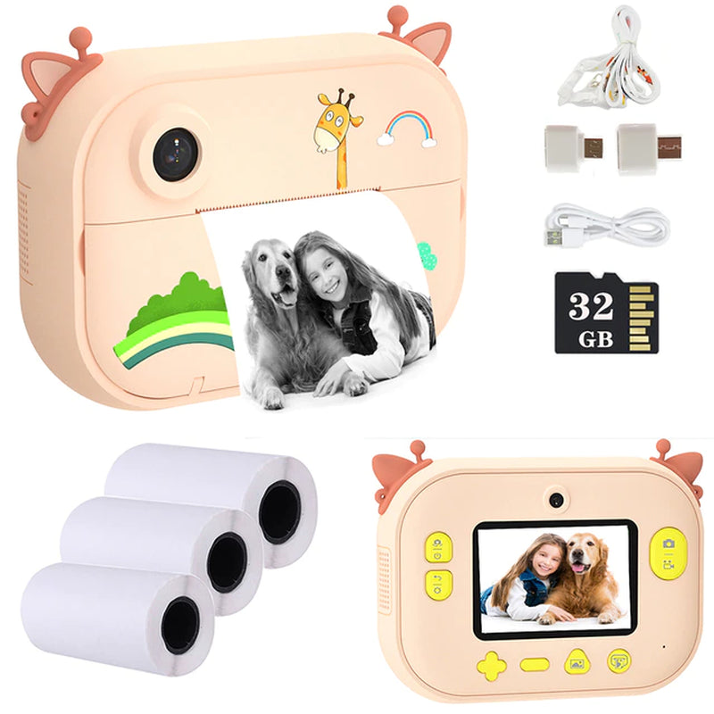 Instant Print Photo Kids Camera, 1080P 