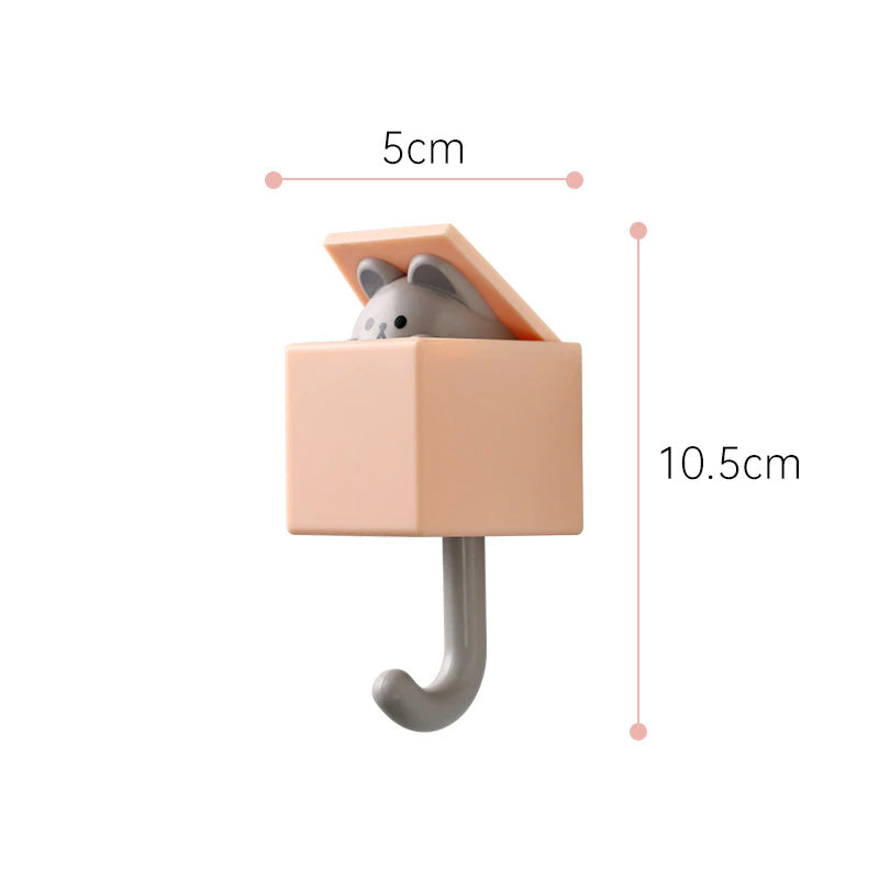 Cartoon Cat Self Adhesive Door Hanger Hooks