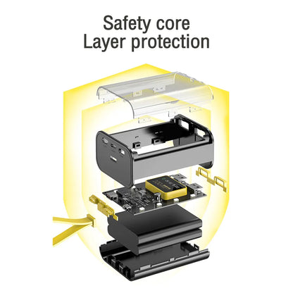 18650 Battery Charger Case with Night Light