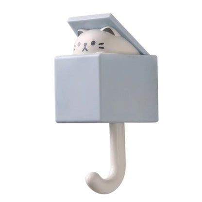 Cartoon Cat Self Adhesive Door Hanger Hooks 