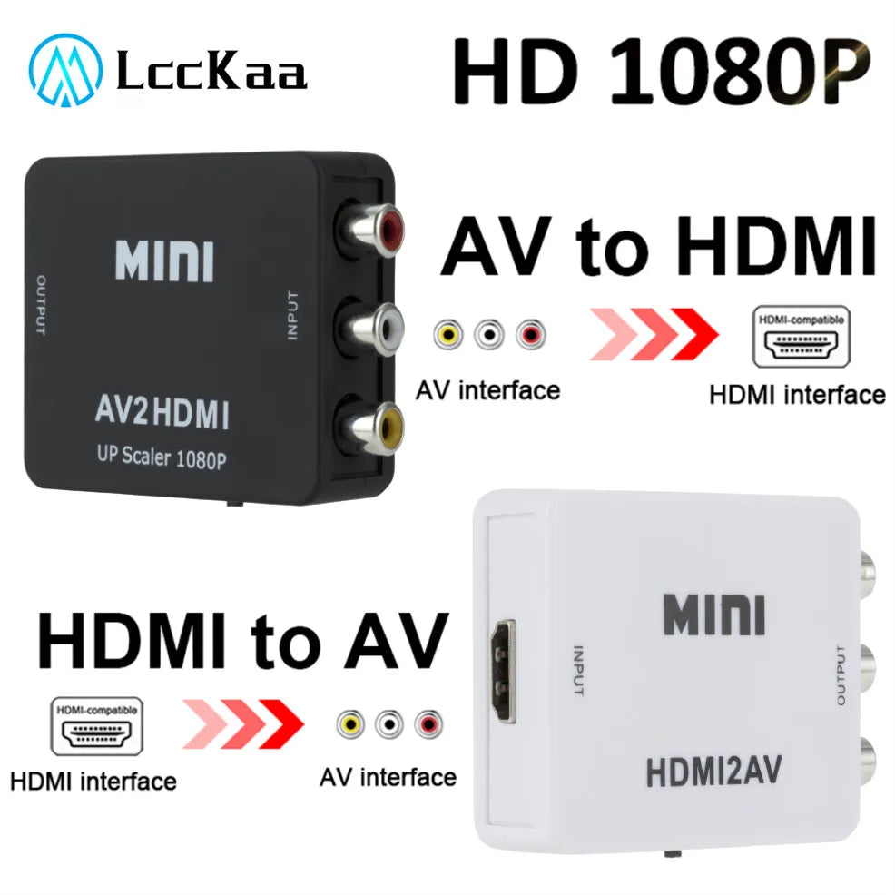 Hdmi-Compatible to AV RCA Adapter Converter 