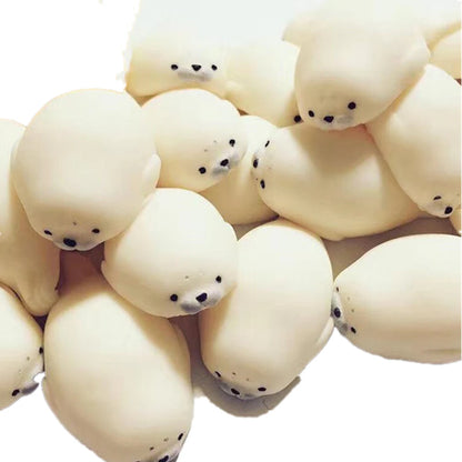 White Seal Squeeze Healing Toy for Stress Relief 