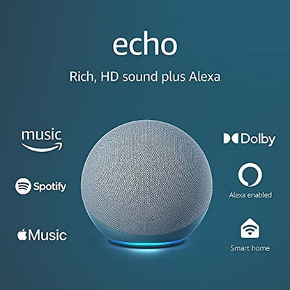 Echo (4Th Gen) | with Premium Sound, Smart Home Hub, and Alexa | Charcoal 