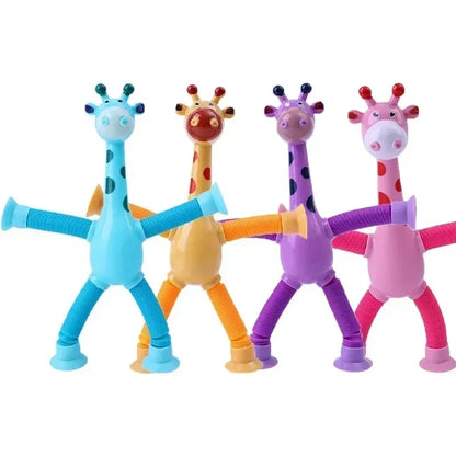 Suction Cup Giraffe Pop Tube Toys, 1/4Pcs 