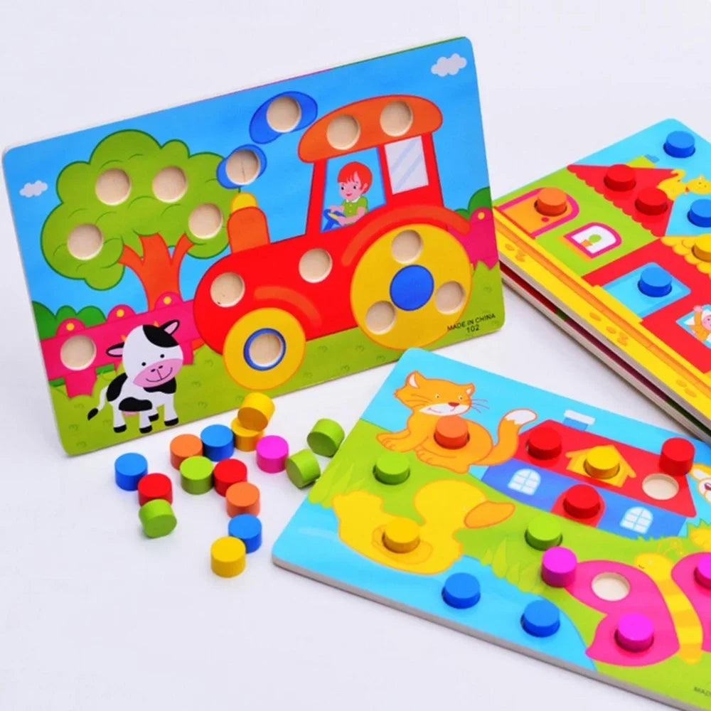3D Wooden Puzzle Jigsaw Montessori Baby Toy 