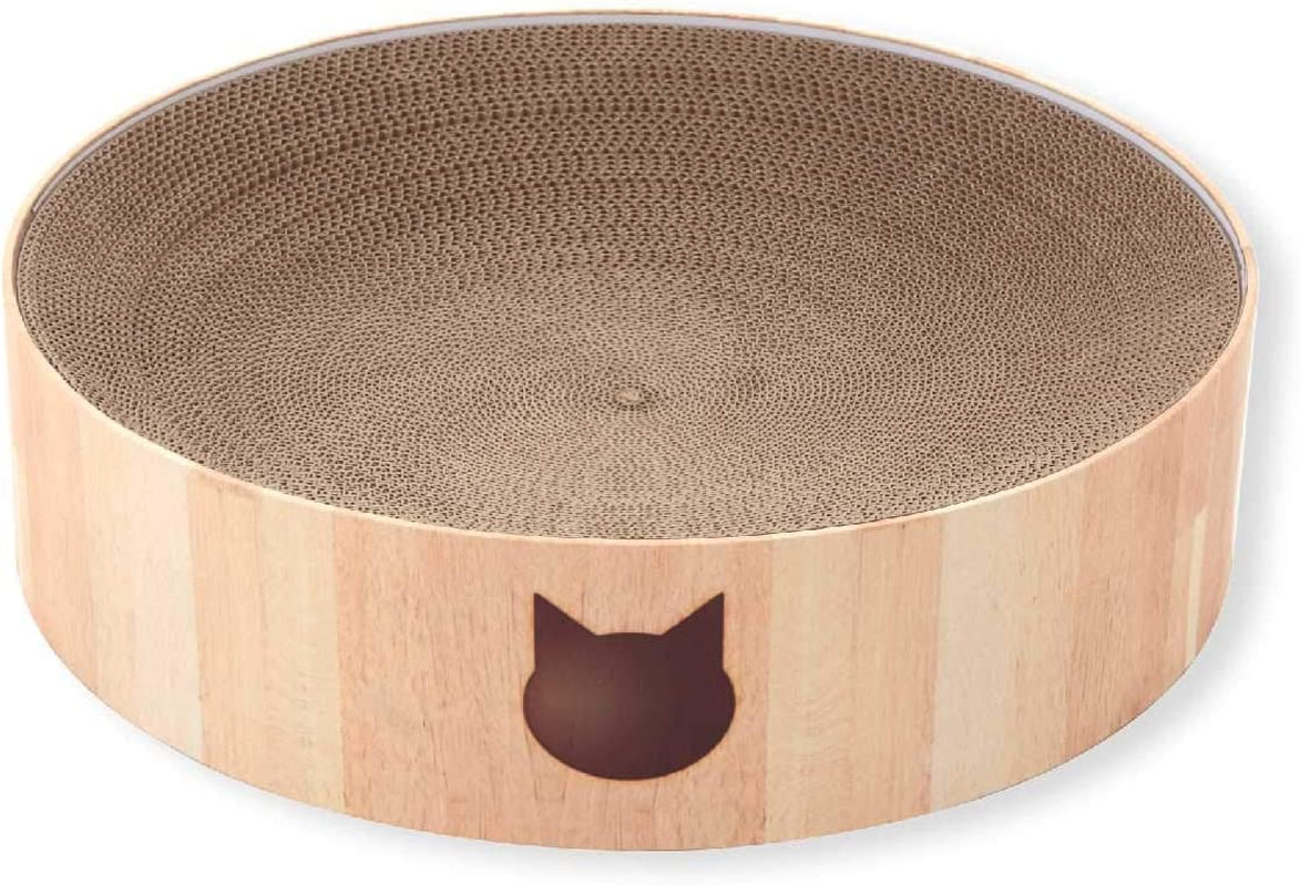 Cozy Cat Scratcher Bowl, 100% Recycled Paper, Chemical-Free Materials, No.1 Sellr in Japan! (Bowl (Oak), Regular) 