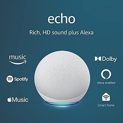 Echo (4Th Gen) | with Premium Sound, Smart Home Hub, and Alexa | Charcoal 