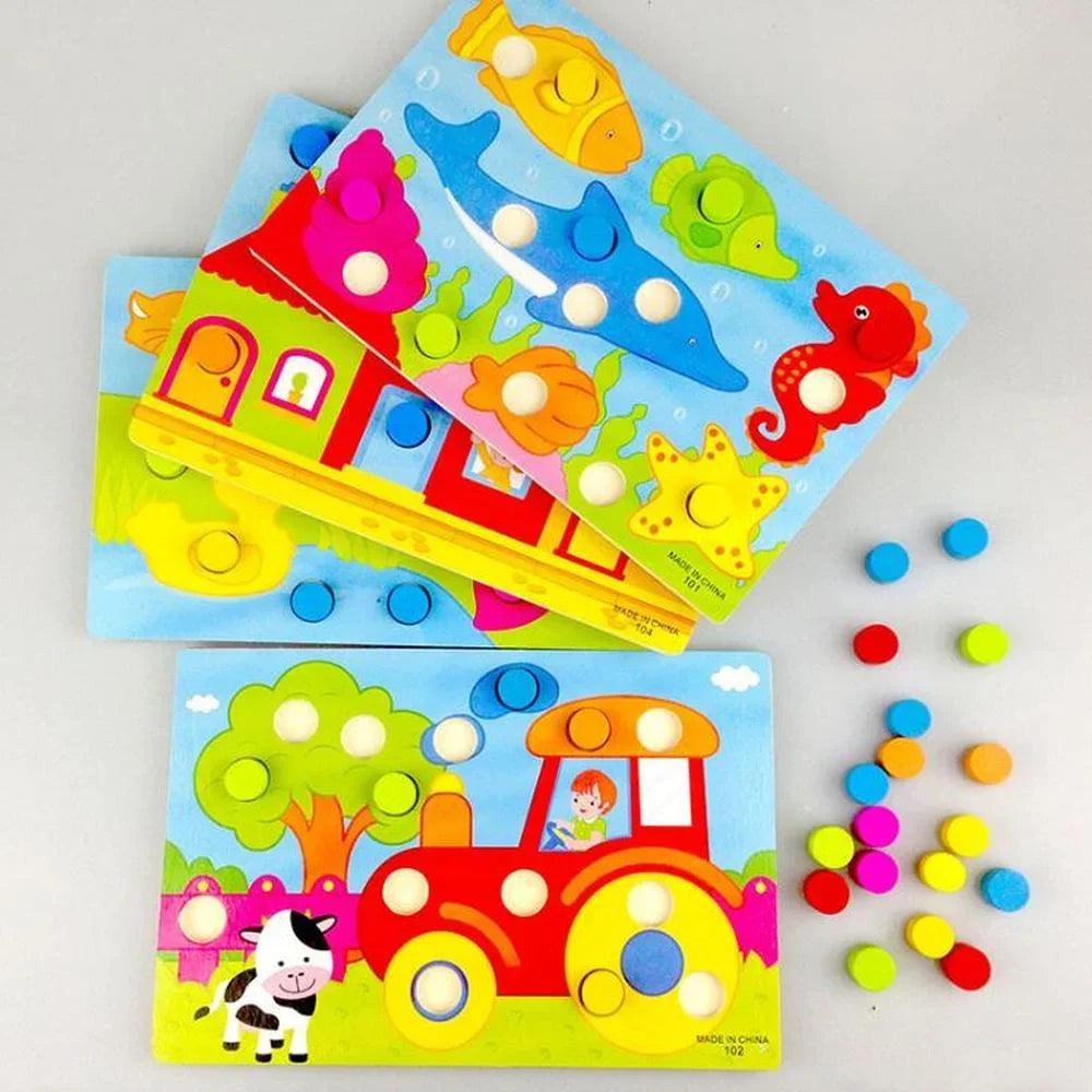 3D Wooden Puzzle Jigsaw Montessori Baby Toy