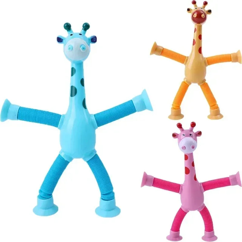 Suction Cup Giraffe Pop Tube Toys, 1/4Pcs 