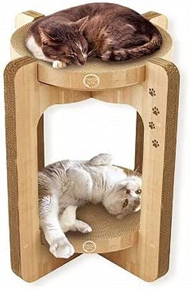 Cozy Cat Scratcher Bowl, 100% Recycled Paper, Chemical-Free Materials, No.1 Sellr in Japan! (Bowl (Oak), Regular) 