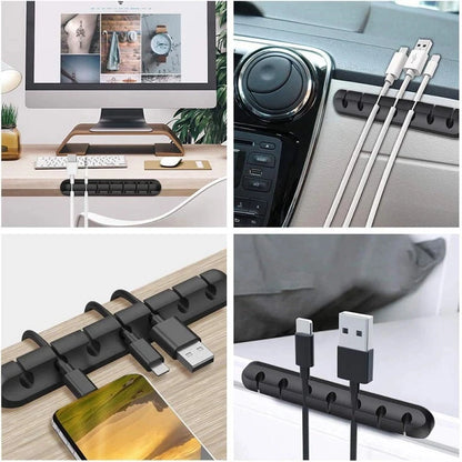 Cable Organizer Silicone USB Desktop Clips