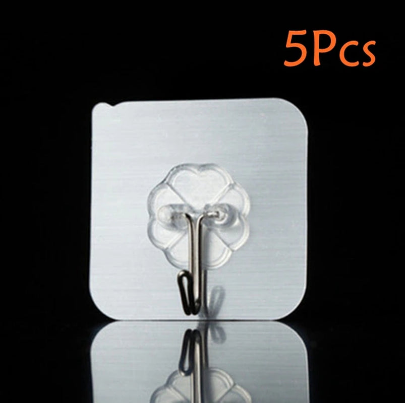 Door Hook Adhesive Transparent Wall Hooks 