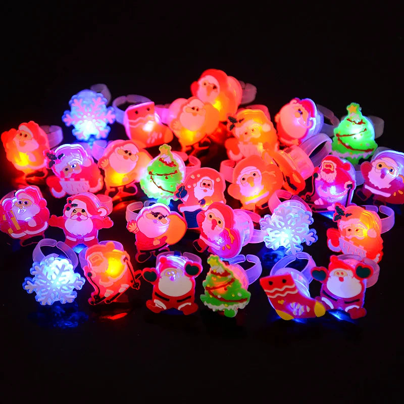 Glowing Christmas LED Light Rings for Kids 