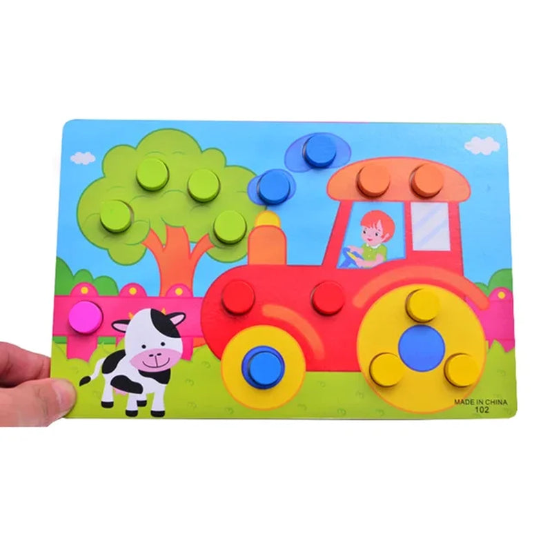 3D Wooden Puzzle Jigsaw Montessori Baby Toy 