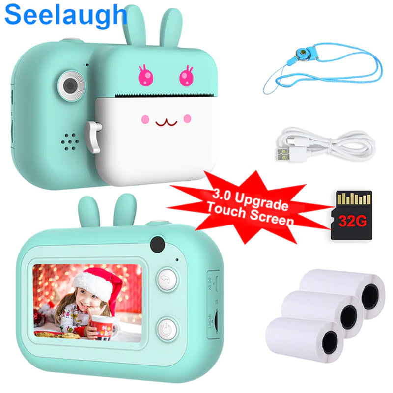 Instant Print Photo Kids Camera, 1080P 