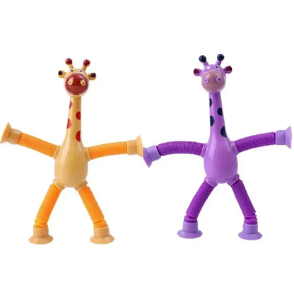 Suction Cup Giraffe Pop Tube Toys, 1/4Pcs 