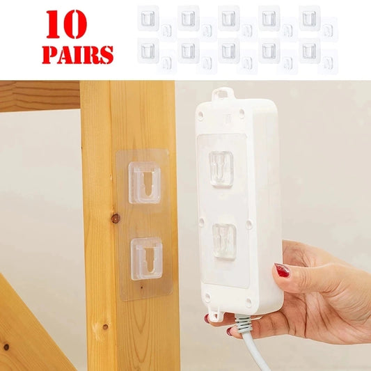 Double-Sided Cable Organizer Wall Hooks 